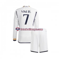 Camisola Principal Real Madrid Vinicius Junior 7 Época 2023/2024 Manga Comprida ,Criança