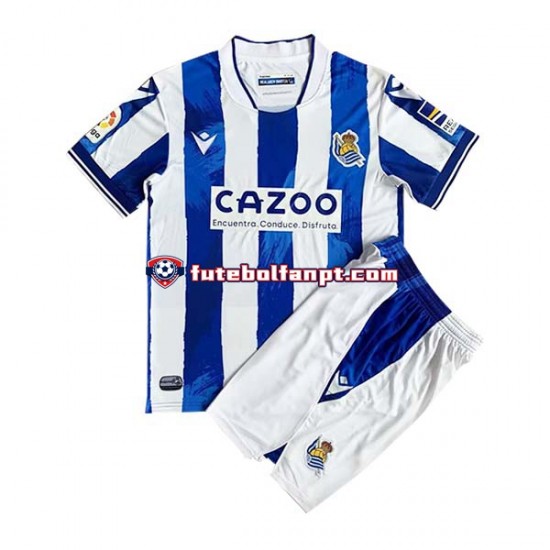 Camisola Principal Real Sociedad Época 2022/2023 Manga Curta ,Criança