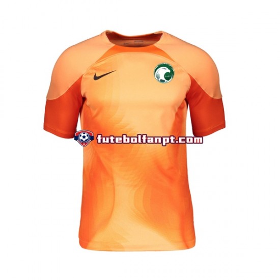 Camisola Alternativo Guarda-redes Seleção Saudita World Cup 2022 Manga Curta ,Homem