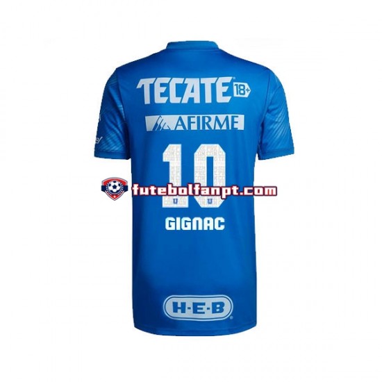 Camisola Alternativo Tigres UANL Andre-Pierre Gignac 10 Época 2022/2023 Manga Curta ,Homem