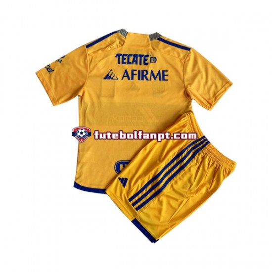 Camisola Principal Tigres UANL Época 2023/2024 Manga Curta ,Criança