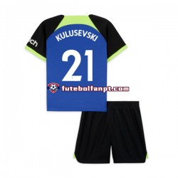 Camisola Alternativo Tottenham Hotspur Dejan Kulusevski 21 Época 2022/2023 Manga Curta ,Criança