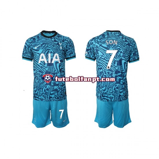 Camisola Alternativa (2ª) Tottenham Hotspur Son Heung-min 7 Época 2022/2023 Manga Curta ,Criança