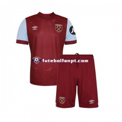 Camisola Principal West Ham United Época 2023/2024 Manga Curta ,Criança