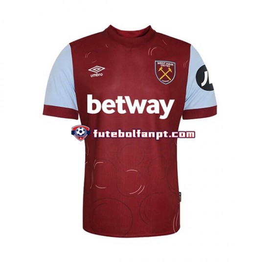 Camisola Principal West Ham United Época 2023/2024 Manga Curta ,Homem