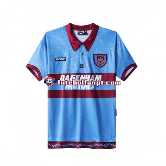 Camisola Principal West Ham United Retro 1995-1996 Manga Curta ,Homem