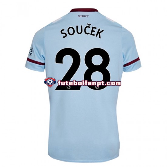 Camisola Alternativo West Ham United Tomas Soucek 28 Época 2021/2022 Manga Curta ,Homem