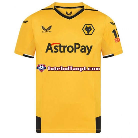 Camisola Principal Wolverhampton Wanderers Época 2022/2023 Manga Curta ,Homem