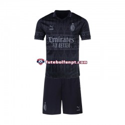 Camisola Alternativa (3ª) AC Milan Preto Época 2023/2024 Manga Curta ,Criança