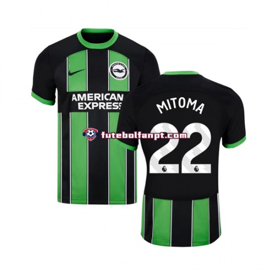 Camisola Alternativo Brighton Hove Albion Mitoma 22 Época 2023/2024 Manga Curta ,Homem