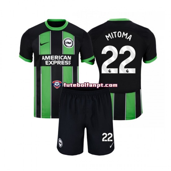 Camisola Alternativo Brighton Hove Albion Mitoma 22 Época 2023/2024 Manga Curta ,Criança