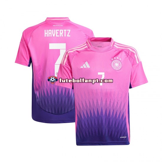 Camisola Alternativo Seleção Alemã Havertz 7 Euro 2024 Manga Curta ,Homem