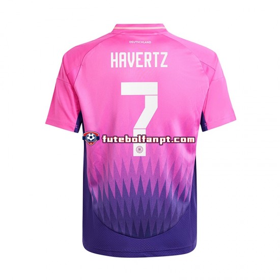 Camisola Alternativo Seleção Alemã Havertz 7 Euro 2024 Manga Curta ,Homem