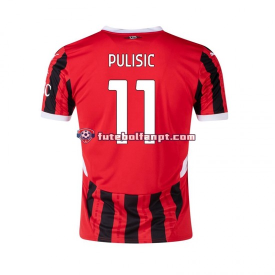 Camisola Principal AC Milan Pulisic 11 Época 2024/2025 Manga Curta ,Homem