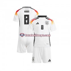 Camisola Principal Seleção Alemã Toni Kroos 8 Euro 2024 Manga Curta ,Criança