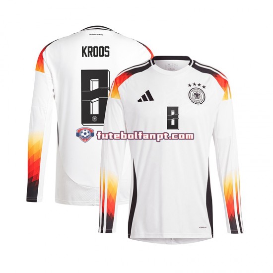 Camisola Principal Seleção Alemã Toni Kroos 8 Euro 2024 Manga Comprida ,Homem