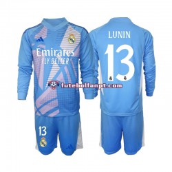 Camisola Principal Guarda-redes Real Madrid Andriy Lunin 13 Época 2024/2025 Manga Comprida ,Criança