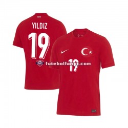 Camisola Alternativo Seleção Turca Kenan Yıldız 19 Euro 2024 Manga Curta ,Homem