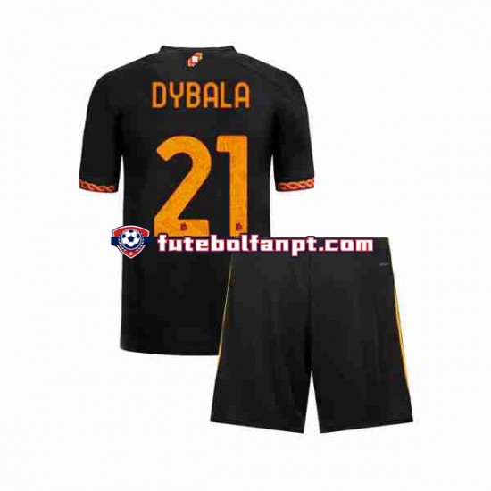 Camisola Alternativa (2ª) AS Roma Paulo Dybala 21 Época 2023/2024 Manga Curta ,Criança