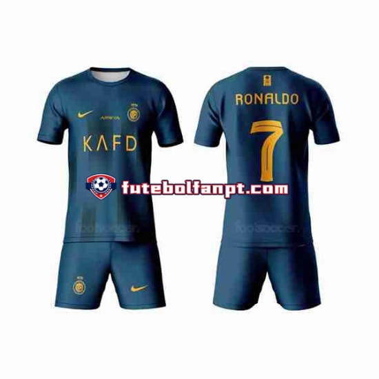 Camisola Alternativo Al-Nassr Ronaldo 7 Época 2023/2024 Manga Curta ,Criança