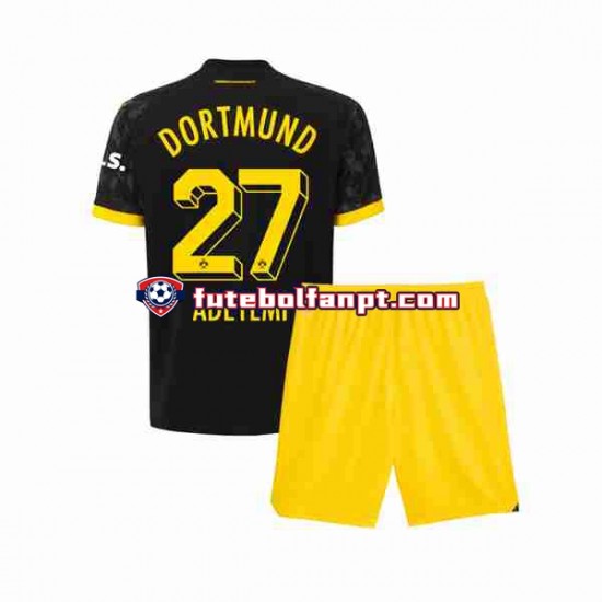 Camisola Alternativo Borussia Dortmund Karim Adeyemi 27 Época 2023/2024 Manga Curta ,Criança