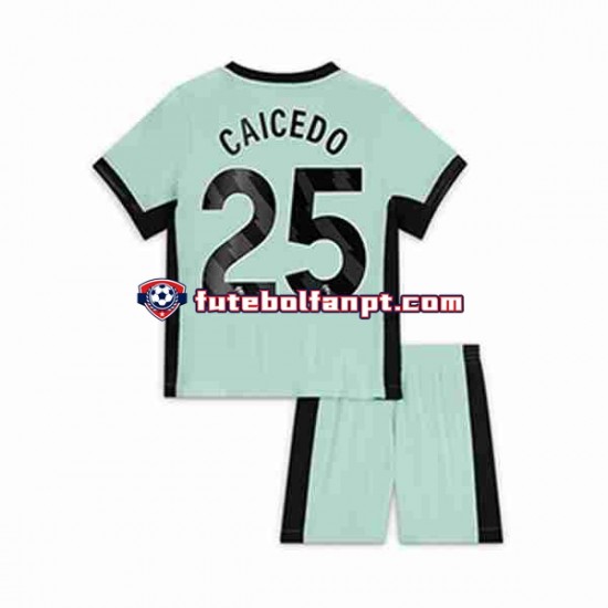 Camisola Alternativa (2ª) Chelsea Moises Caicedo 25 Época 2023/2024 Manga Curta ,Criança