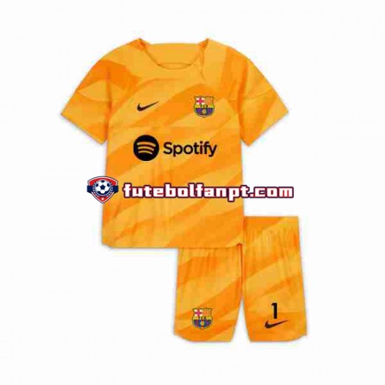 Camisola Alternativa (3ª) Guarda-redes FC Barcelona Ter Stegen 1 Época 2023/2024 Manga Curta ,Criança