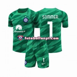 Camisola Alternativo Guarda-redes Inter de Milão Sommer 1 Época 2023/2024 Manga Curta ,Criança