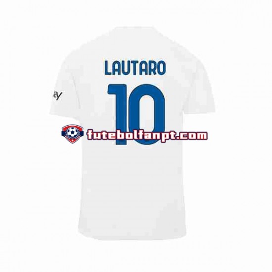 Camisola Alternativo Inter de Milão Lautaro Martinez 10 Época 2023/2024 Manga Curta ,Homem