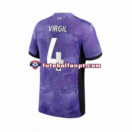 Camisola Alternativa (2ª) Liverpool Virgil van Dijk 4 Época 2023/2024 Manga Curta ,Homem