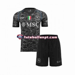 Camisola Principal Napoli Halloween Época 2023/2024 Manga Curta ,Criança