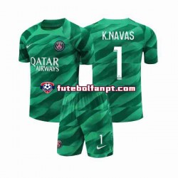 Camisola Principal Guarda-redes Paris Saint-Germain K.NAVAS 1 Época 2023/2024 Manga Curta ,Criança