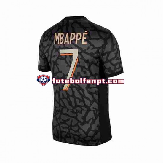 Camisola Alternativa (2ª) Paris Saint-Germain Kylian Mbappe 7 Época 2023/2024 Manga Curta ,Homem