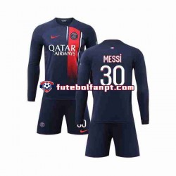 Camisola Principal Paris Saint-Germain Lionel Messi 30 Época 2023/2024 Manga Comprida ,Criança