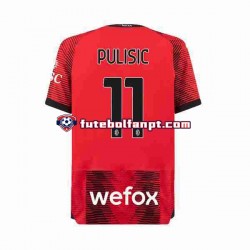 Camisola Principal AC Milan Christian Pulisic 11 Época 2023/2024 Manga Curta ,Homem