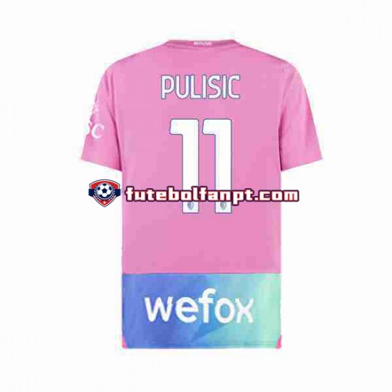 Camisola Alternativa (2ª) AC Milan Christian Pulisic 11 Época 2023/2024 Manga Curta ,Homem