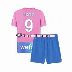 Camisola Alternativa (2ª) AC Milan Olivier Giroud 9 Época 2023/2024 Manga Curta ,Criança