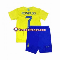 Camisola Principal Al-Nassr Ronaldo 7 Época 2023/2024 Manga Curta ,Criança