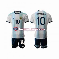 Camisola Principal Seleção Argentina Maradona 10 2019-2020 Manga Curta ,Criança