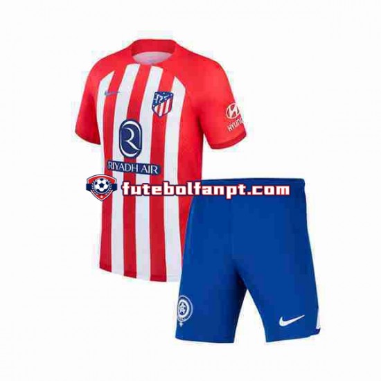 Camisola Principal Atlético Madrid Época 2023/2024 Manga Curta ,Criança