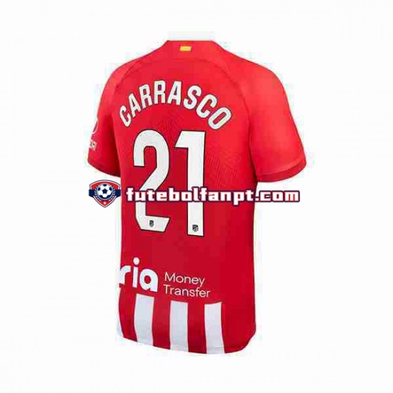 Camisola Principal Atlético Madrid Yannick Carrasco 21 Época 2023/2024 Manga Curta ,Homem