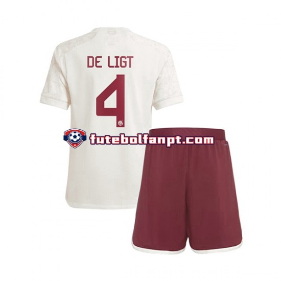 Camisola Alternativa (2ª) Bayern de Munique Matthijs de Ligt 4 Época 2023/2024 Manga Curta ,Criança