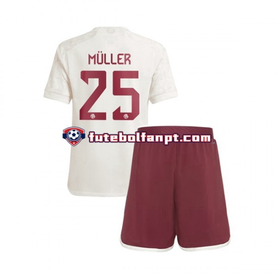 Camisola Alternativa (2ª) Bayern de Munique Thomas Muller 25 Época 2023/2024 Manga Curta ,Criança