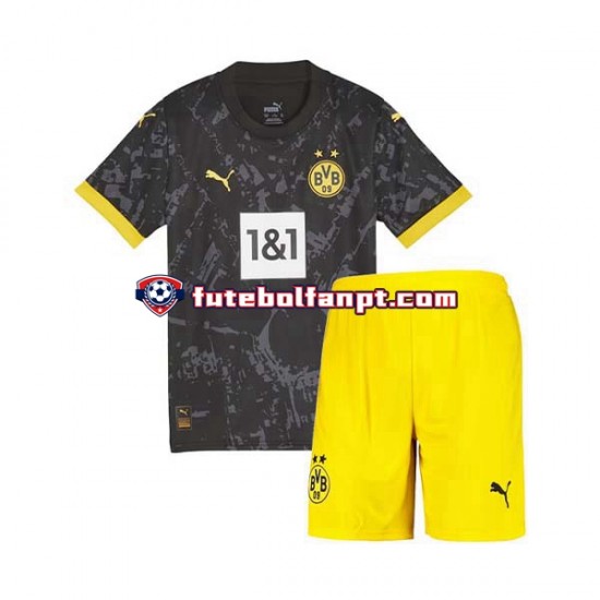 Camisola Alternativo Borussia Dortmund Época 2023/2024 Manga Curta ,Criança