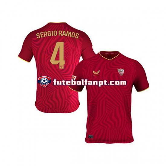 Camisola Alternativo Sevilla FC Sergio Ramos 4 Época 2023/2024 Manga Curta ,Homem