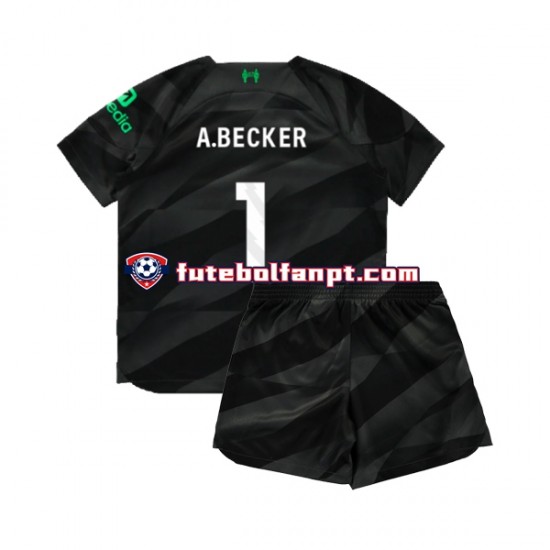 Camisola Alternativo Guarda-redes Liverpool A.Becker 1 Época 2023/2024 Manga Curta ,Criança