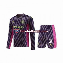 Camisola Alternativo Guarda-redes Manchester City Ederson Moraes 31 Época 2023/2024 Manga Comprida ,Criança