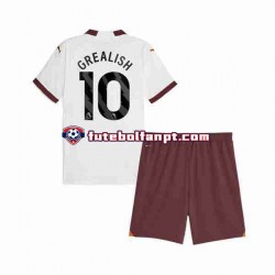 Camisola Alternativo Manchester City Jack Grealish 10 Época 2023/2024 Manga Curta ,Criança