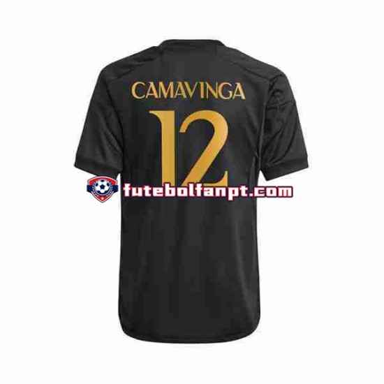 Camisola Alternativa (2ª) Real Madrid Eduardo Camavinga 12 Época 2023/2024 Manga Curta ,Homem