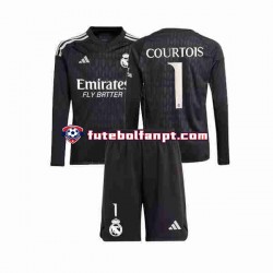 Camisola Alternativo Guarda-redes Real Madrid Thibaut Courtois 1 Época 2023/2024 Manga Comprida ,Criança